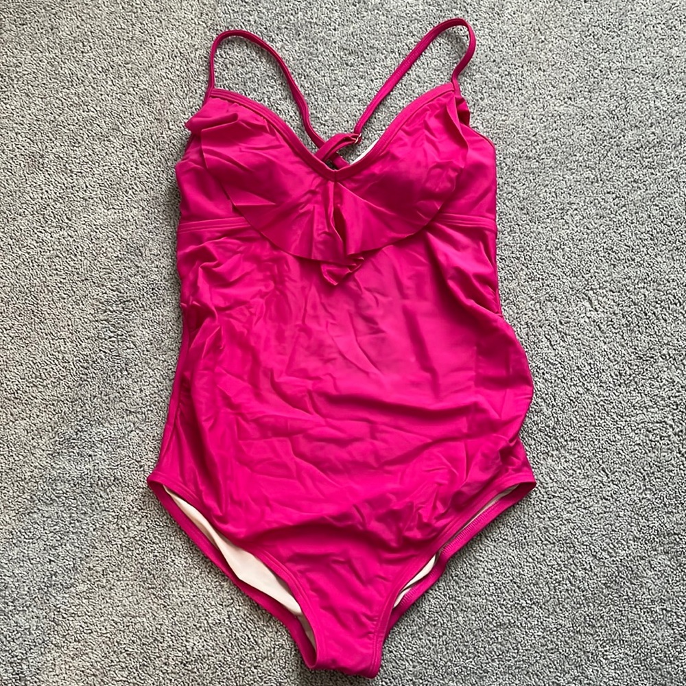 Flounce V-neck One piece Maternity Swimsuit Isabel Maternity by Ingrid & Isabel